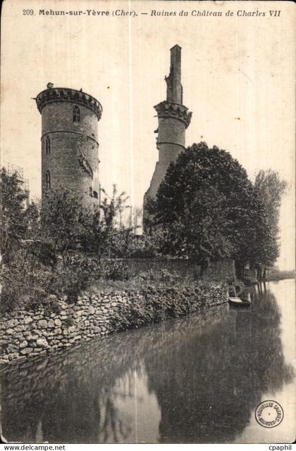 CPA Mehun sur Yevre (Cher) Ruines du Chateau de Charles VII