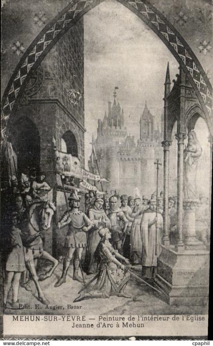 CPA Mehun sur Yevre Peinture de l'Interieur de l'Eglise Jeanne D'Arc a Mehun