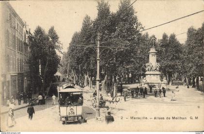 CPA Marseille Allees de Meilhan Tramway
