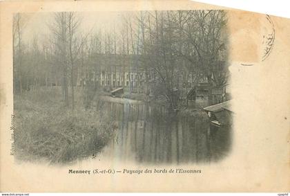 CPA Mennecy S et O Paysage des bords de l'Essonnes