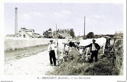 D91 - MENNECY - ANIMATION DEVANT LA SUCRERIE + ATTELAGE