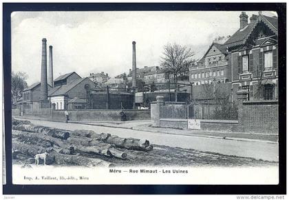 cpa du 60  Méru rue Mimaut -- les Usines     JIP2