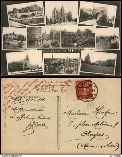 CPA Metz Straßen, Plätze, Bahnhof 1919