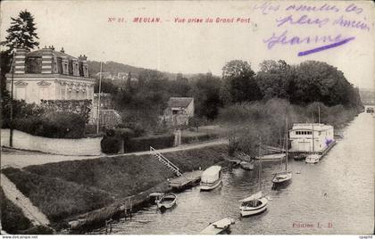 CPA Meulan Vue prise du grand pont