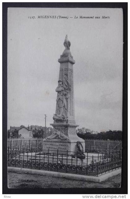 89 Migennes monument aux morts    D89D  K89257K  C89257C RH037447