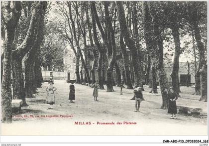 CAR-ABOP10-0935-66 - MILLAS - Promenade des platanes