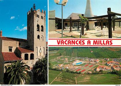 Carte Postale - 66 - Millas - Multivues - Cours de Tennis - CPM - Voir Scans Recto-Verso - Poscard - Carta Postal -  Pos