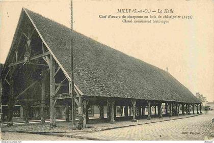 91 - Milly la Foret - La Halle - Animée - CPA - Voir Scans Recto-Verso