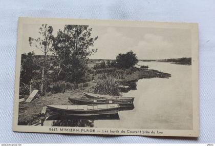 Cpa 1932, Mimizan plage, les bords du Courant près du lac, Landes 40