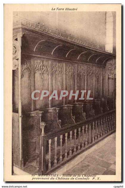 CPA Le Tarn lllustre Monesties Stalle de la Chapelle Provenant du Chateau de Chateau de Combefo