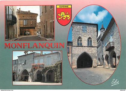 Carte Postale - 47 - Monflanquin - Multivues - Blasons - Carte Neuve - CPM - Voir Scans Recto-Verso - Poscard - Carta Po