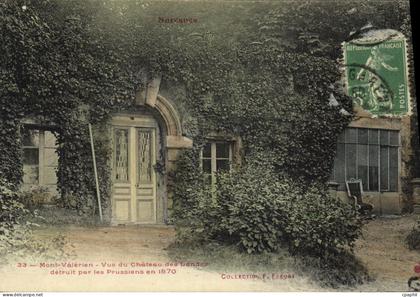 CPA Mont Valerien Vu du chateau des Landes detruit par les Prussiens en 1871