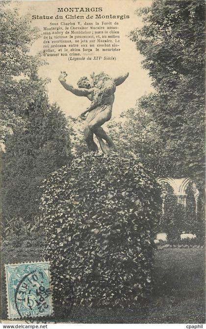 CPA Montargis Statue du Chien de Montargis