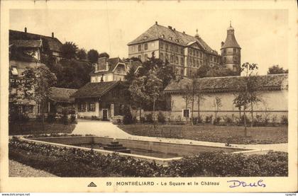 CPA Montbeliard Le Square Et Le Chateau