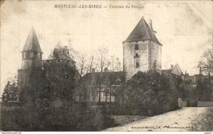 CPA Montceau les Mines Chateau du Plessis