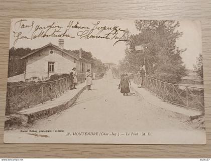 CPA 17 - Montendre - le pont