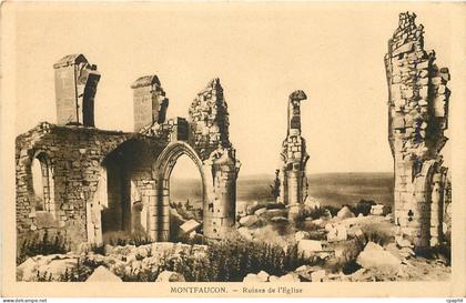 CPA Montfaucon Ruines de l'Eglise