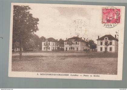 CP - 40 - Montfort-en-Chalosse - Poste - Ecoles