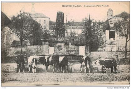 Carte Postale Ancienne de MONTIGNY LE ROI-Fontaine du Puits Vachot