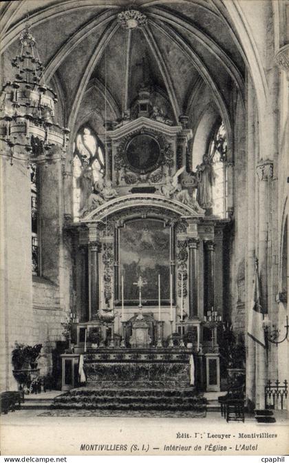 CPA Montivilliers Interieur De I'Eglise