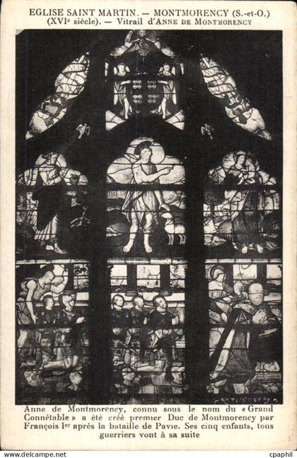 CPA Eglise Saint Martin Montmorency (S et-O) (XVI siecle) Vitrail d Anne De Montmorency