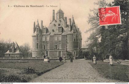 [-10%] FRANCE - Montmort Lucy - Château de Montmort - La pelouse - Carte Postale Ancienne