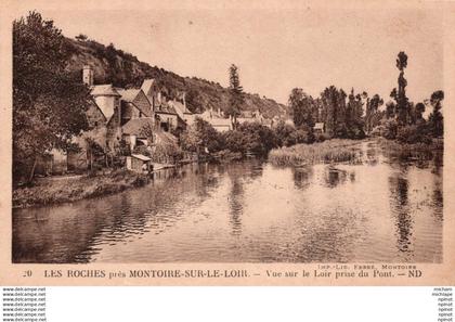 C P A   41 - MONTOIRE - SUR - LE - LOIR - vue sur le loir  prise du pont