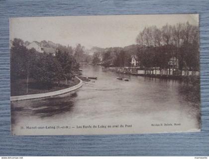 Cpa Moret sur Loing (77) les bords du Loing en aval du pont