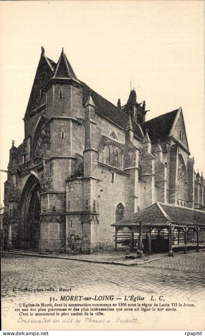 CPA Moret sur loing L'Eglise de Moret