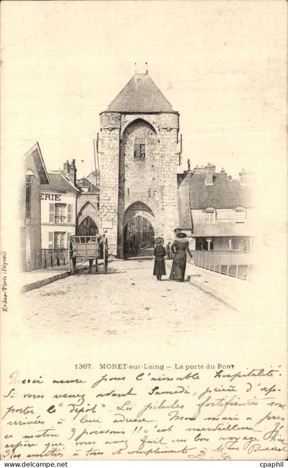CPA Moret sur Loing La porte du Pont