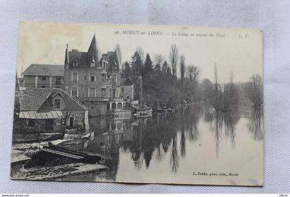 Moret sur Loing, le Loing en amont du pont, Seine et Marne 77