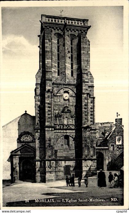 CPA Morlaix L Eglise Saint Mathieu
