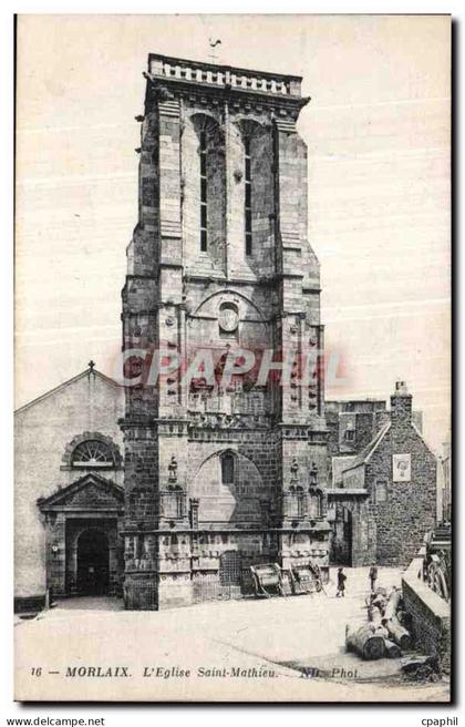 CPA Morlaix L Eglise Saint Mathieu