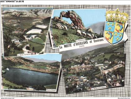 BC-BFP1-0610-38 - MOTTE D'AVEILLANS et ses environs - Multi-vues - Blason