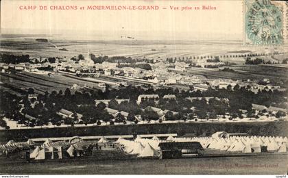 CPA Mourmelon Le Grand Camp De Chalons Vue Prise en Ballon Militaria