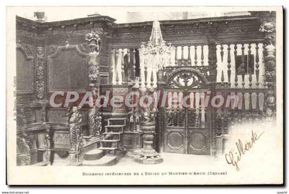 CPA Boiseries Interieures De L'Eglise Du Moutier D'Ahun