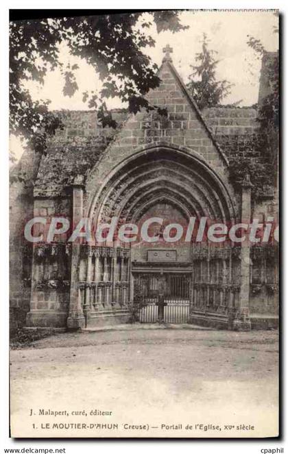 CPA Le Moutier D'Ahun Portail De I'Eglise