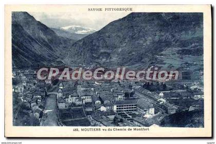 CPA Moutiers Vu Du Chemin De Montfort