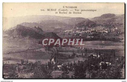 CPA Murat Vue panoramique et rocher de Bredon
