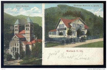 cpa du 68  Murbach O. Els. -- Abtei Murbach -- Gasthaus Murbach A. Hürth    OCT36