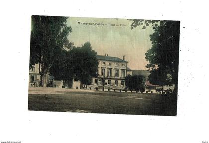 MUSSY-SUR-SEINE HOTEL DE VILLE  ( CARTE TOILEE ET COLORISEE )