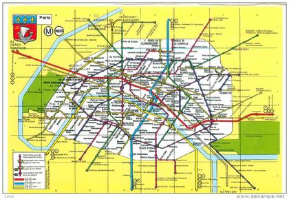 CPM - 75 - PARIS - Stations de Métro et lignes d'Autobus desservant les principaux monuments