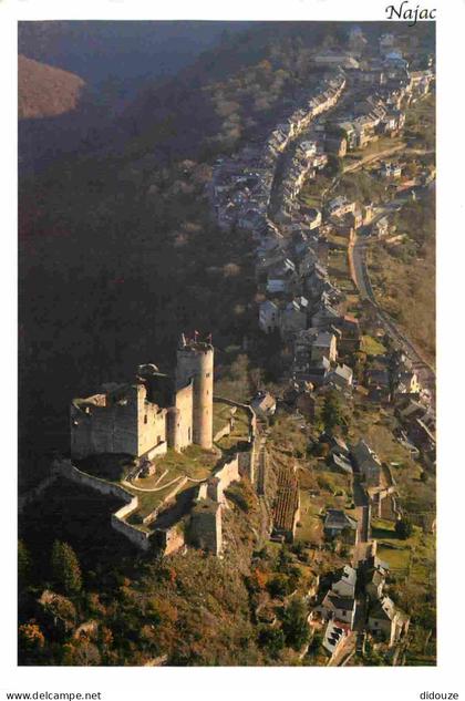 12 - Najac - Vue Générale aérienne - Le Château - CPM - Voir Scans Recto-Verso