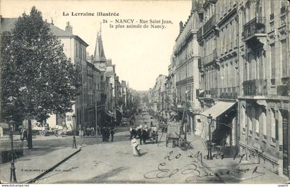 CPA NANCY Rue Saint Jean La Plus animee de nancy