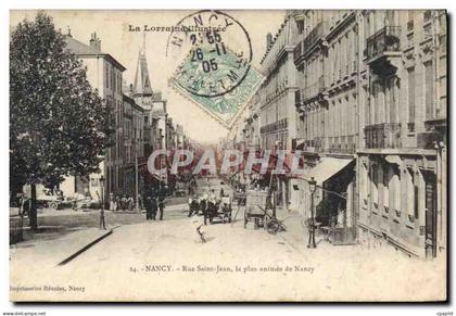 CPA NANCY Rue Saint Jean la plus animee de Nancy