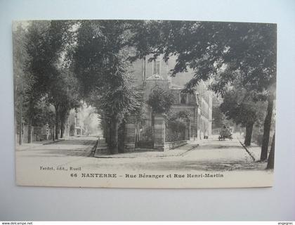 CPA  Nanterre Rue Béranger et rue Henri-Martin