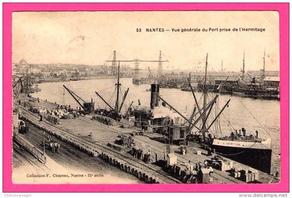 Nantes - Vue générale du Port prise de l'Hermitage - Bateau Saint Luc - Animée - F. CHAPEAU - 1913