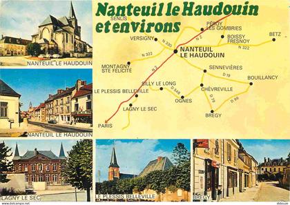 60 - Nanteuil le Haudouin - et ses environs - Multivues - Carte Géographique - CPM - Oblitération ronde  - Voir Scans Re