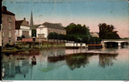 Nemours - Vue sur le Loing - CPA
