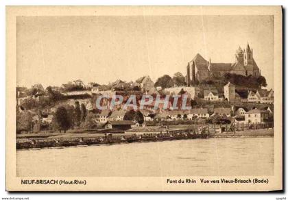 CPA Neuf Brisach Pont du Rhin Vue Vers Vieux Brisach